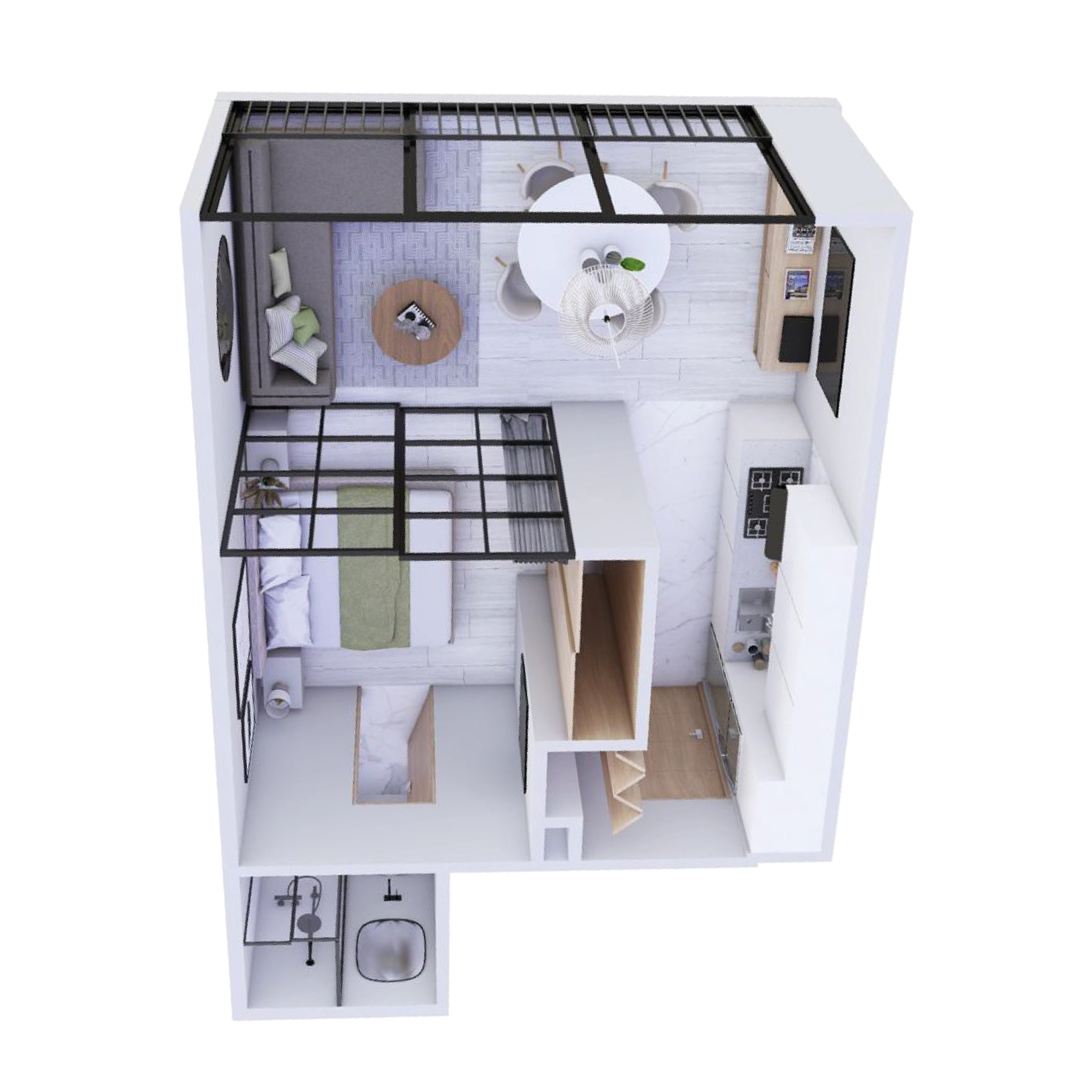 A slice of lasagna on a plate.